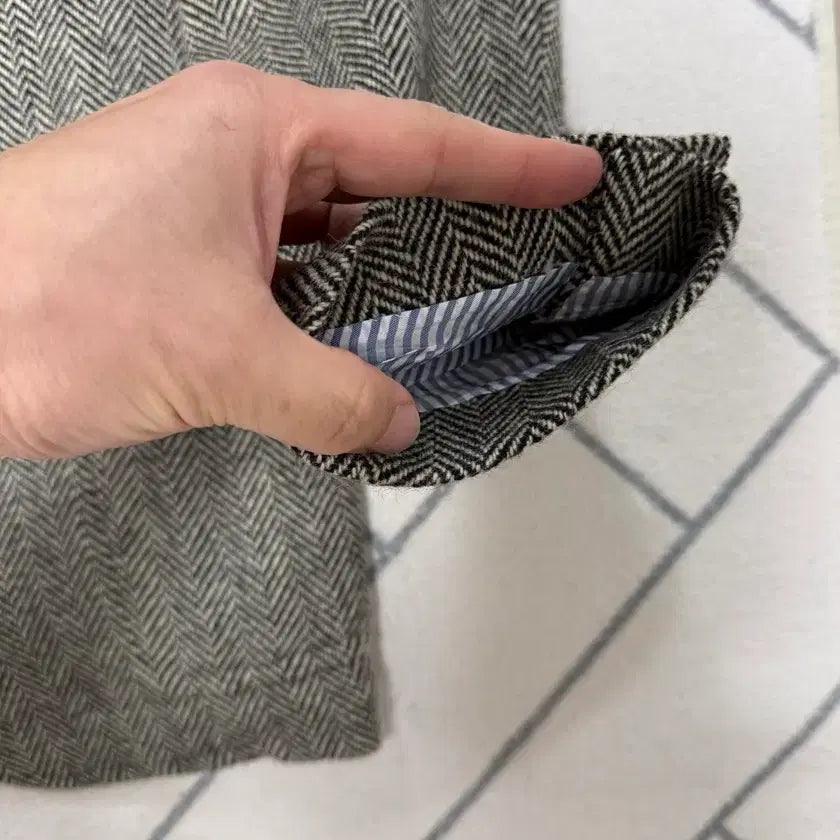 [BUNJANG] Polo USA Made Herringbone Sport Coat / (A급/42R) 폴로 USA메이드 스웨이드 트림 헤링본 스포츠코트