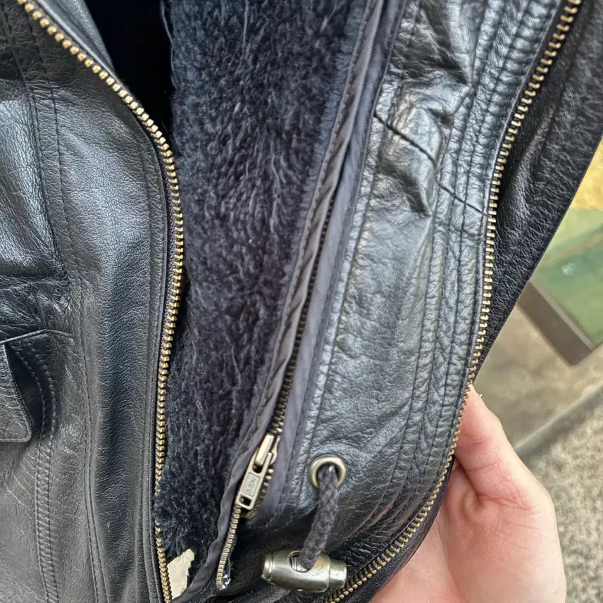 [BUNJANG] Vintage Cowhide Leather Jacket / Vintage 소가죽 레더 자켓