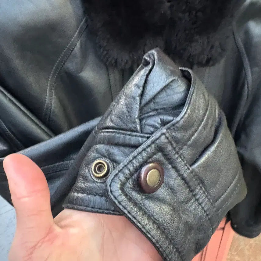 [BUNJANG] Vintage Cowhide Leather Jacket / Vintage 소가죽 레더 자켓