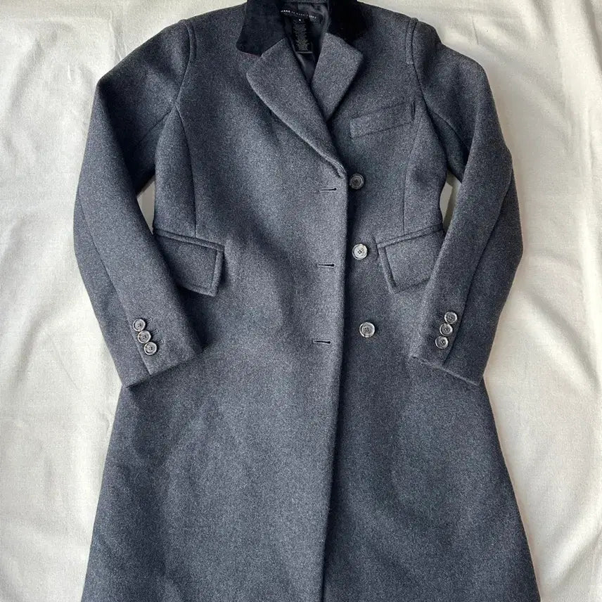 [BUNJANG] Marc Jacobs Wool Riding Coat / 마크제이콥스 여성 울코트 차콜 (44~슬림55)