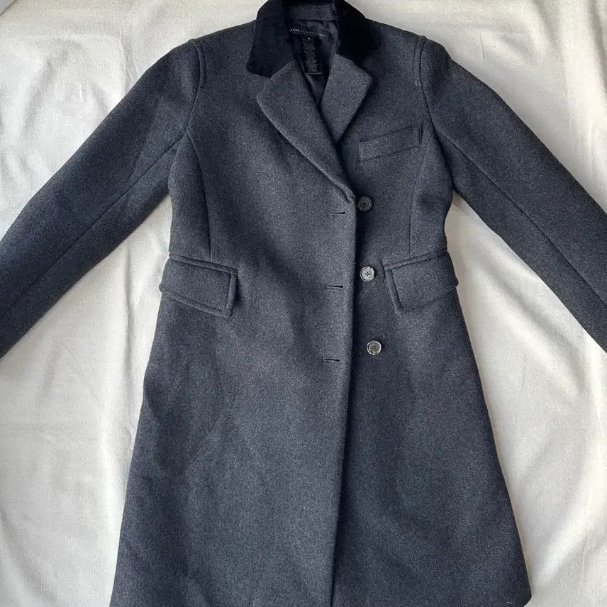 [BUNJANG] Marc Jacobs Wool Riding Coat / 마크제이콥스 여성 울코트 차콜 (44~슬림55)