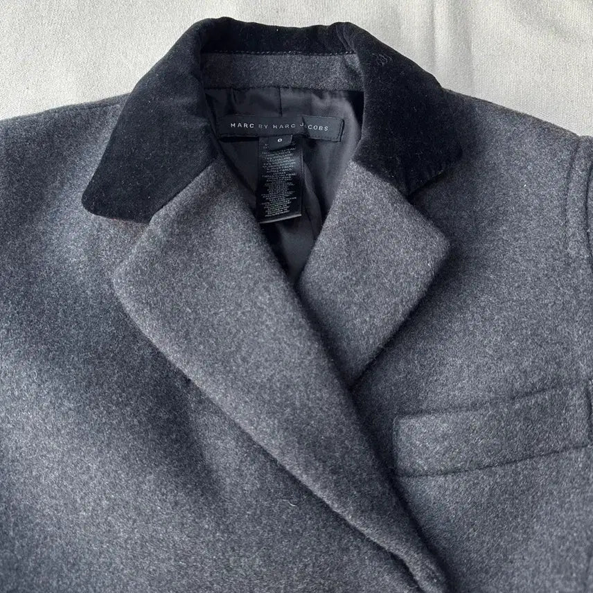 [BUNJANG] Marc Jacobs Wool Riding Coat / 마크제이콥스 여성 울코트 차콜 (44~슬림55)