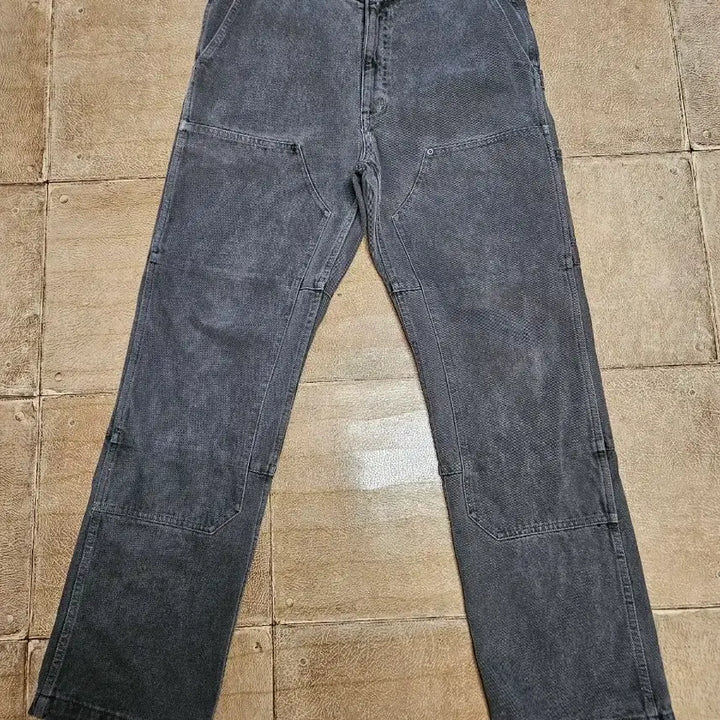 [BUNJANG] Blind Files Double Knee Gray Initial Edition Pants / 블라인드파일즈 더블니 그레이 초판 0사이즈