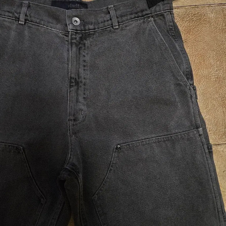 [BUNJANG] Blind Files Double Knee Gray Initial Edition Pants / 블라인드파일즈 더블니 그레이 초판 0사이즈