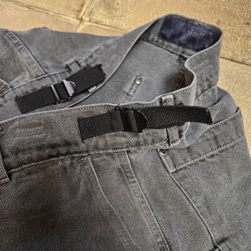 [BUNJANG] Blind Files Double Knee Gray Initial Edition Pants / 블라인드파일즈 더블니 그레이 초판 0사이즈
