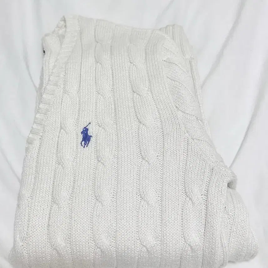 [BUNJANG] Polo Ralph Lauren V-Neck Knit Sweater / 폴로랄프로렌 브이넥 m 화이트