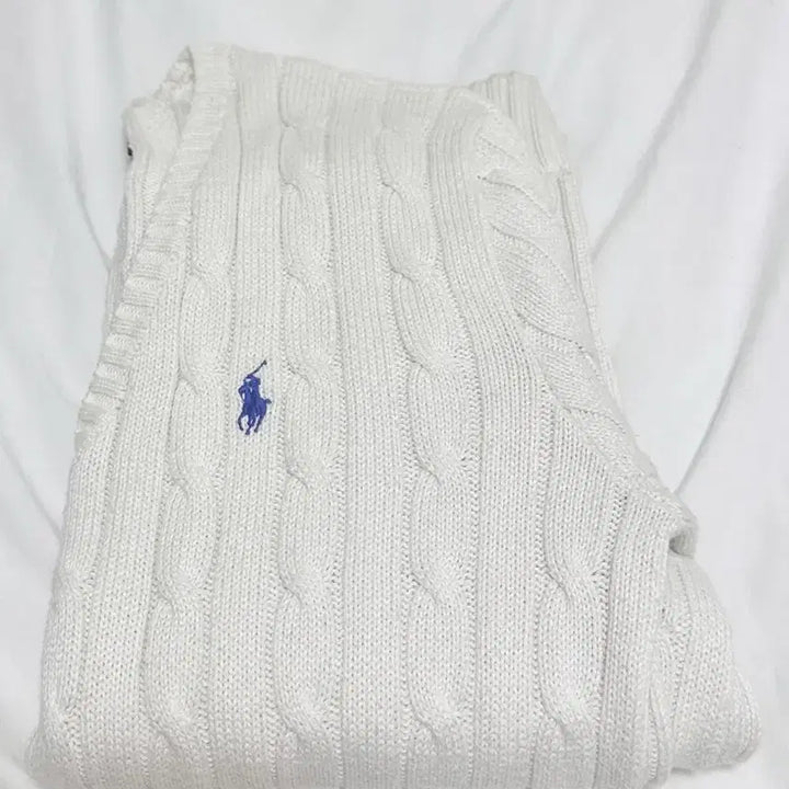 [BUNJANG] Polo Ralph Lauren V-Neck Knit Sweater / 폴로랄프로렌 브이넥 m 화이트