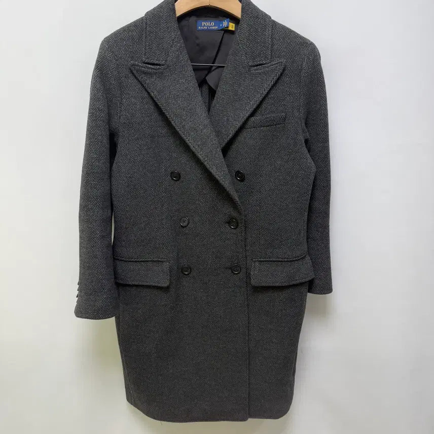 [BUNJANG] Polo Herringbone Coat Size 8 / (24) 폴로 브레스트 헤링본 코트