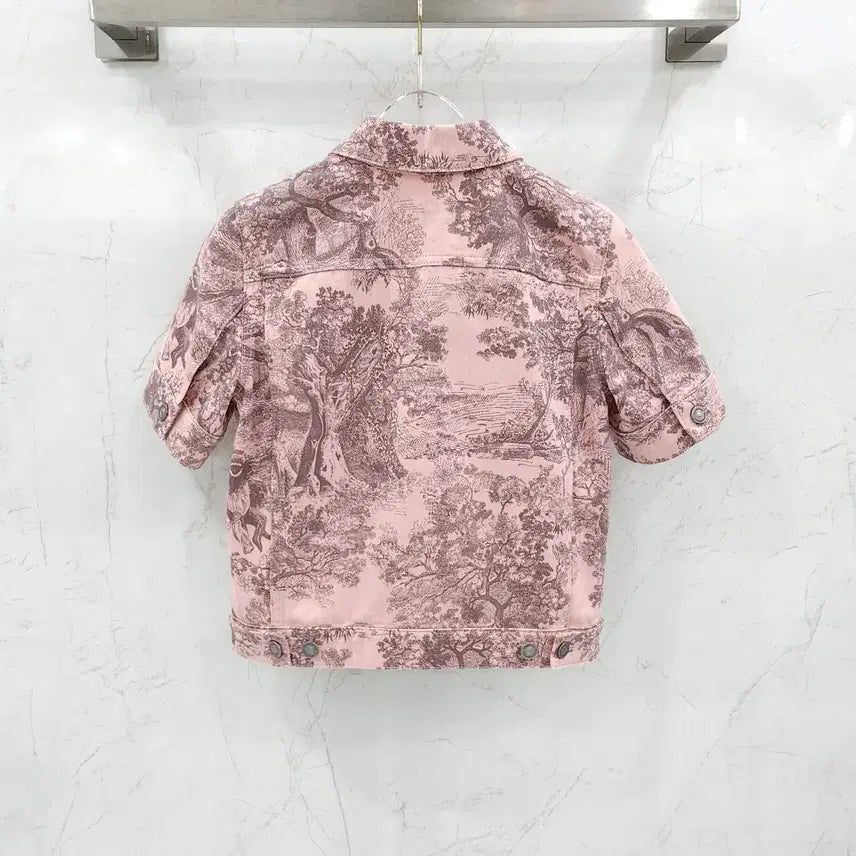 [SOLD OUT] 34 / 디올 리비에라 숏 슬리브 트왈드주이 핑크 데님 자켓
