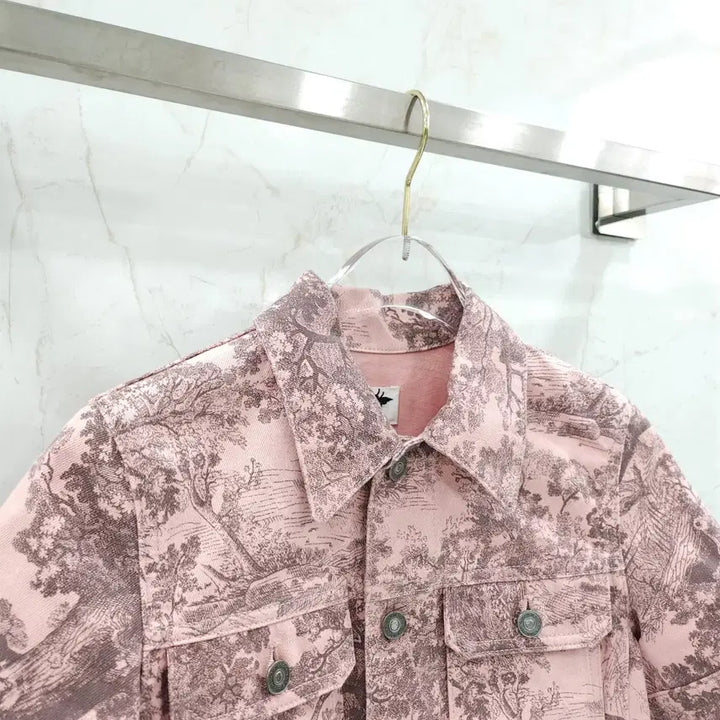 [SOLD OUT] 34 / 디올 리비에라 숏 슬리브 트왈드주이 핑크 데님 자켓