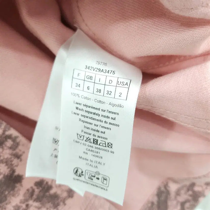 [SOLD OUT] 34 / 디올 리비에라 숏 슬리브 트왈드주이 핑크 데님 자켓
