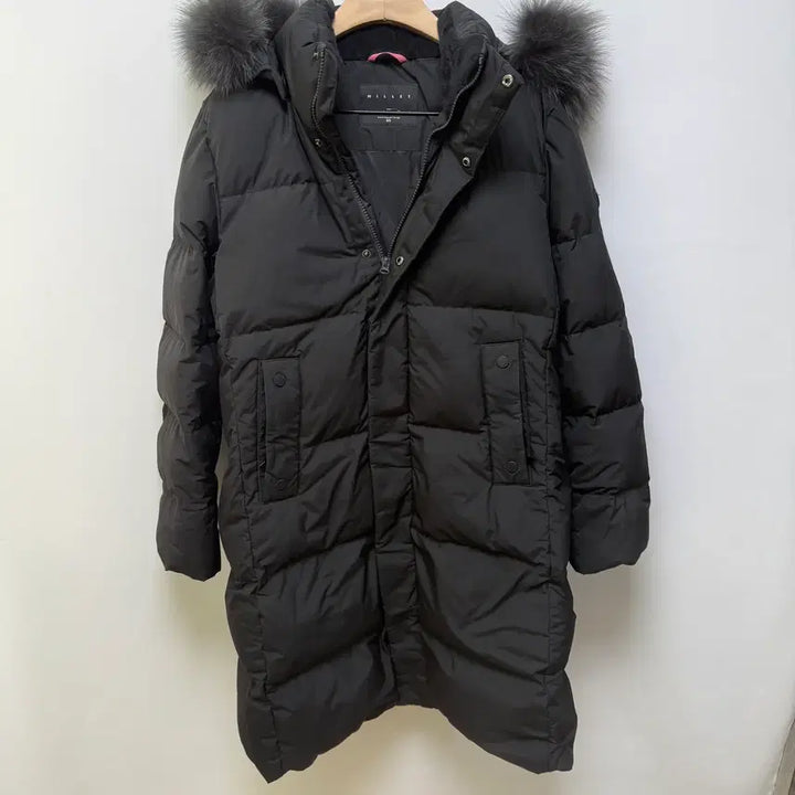 [BUNJANG] Millet Goose Down Fox Fur Long Padded Jacket (Size M) / (112) 밀레 구스다운 폭스퍼 롱 패딩