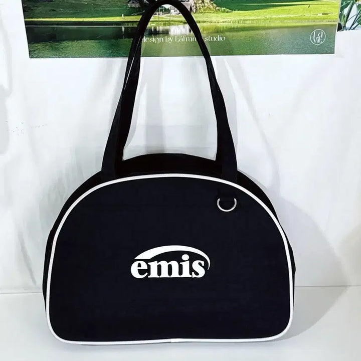 [BUNJANG] Emis Nylon Round Half Bag Black / 정품 이미스 나일론 라운드 하프백 블랙 이미스가방 이미스보부상백