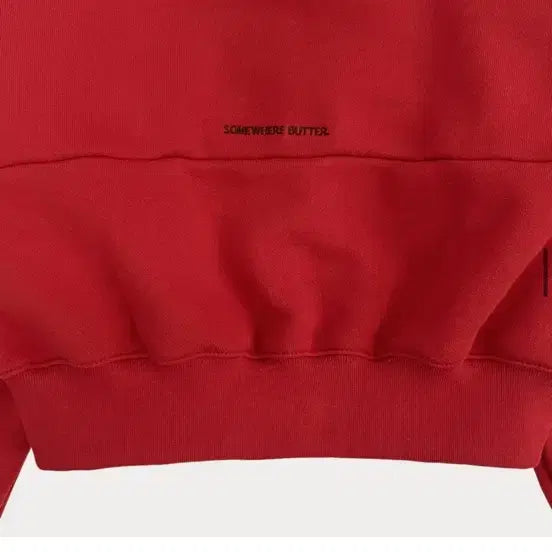 [BUNJANG] Somewherebut Logo Red Sweatshirt / 썸웨어버터 로고 맨투맨 레드