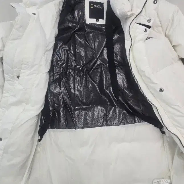 [BUNJANG] National Geographic Kaiman Goose Down Long Puffer Jacket White Size S / 내셔널지오그래픽 카이만 구스 롱패딩 화이트 S(마지막가격내림)