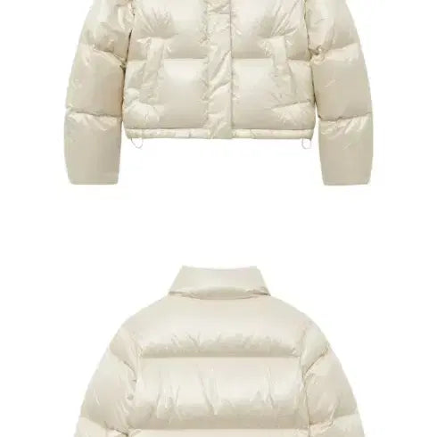[BUNJANG] Marithe Glossy Duck Down Crop Padding Jacket / 마리떼 글로시 덕다운 크롭패딩 S