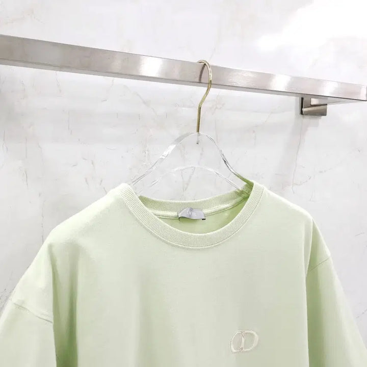 [SOLD OUT] XL / 디올 CD 아이콘 그린 자수 오버 반팔 티셔츠