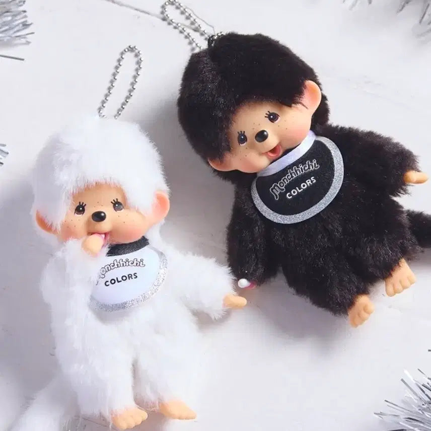 [BUNJANG] Monchhichi Colors Doll Keyring / 일본정품!! 몬치치 몬치치쿤 블랙 화이트