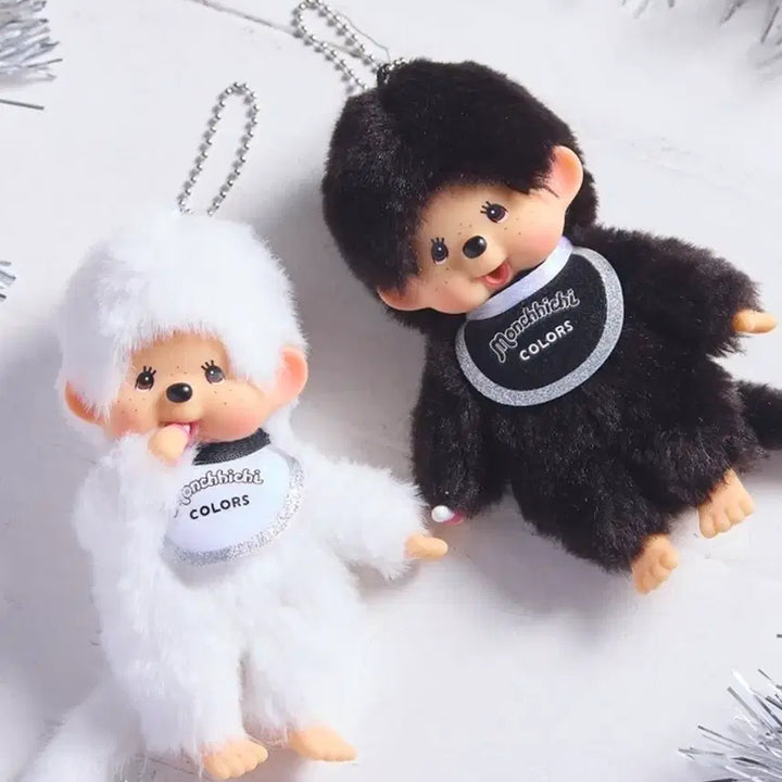 [BUNJANG] Monchhichi Colors Doll Keyring / 일본정품!! 몬치치 몬치치쿤 블랙 화이트