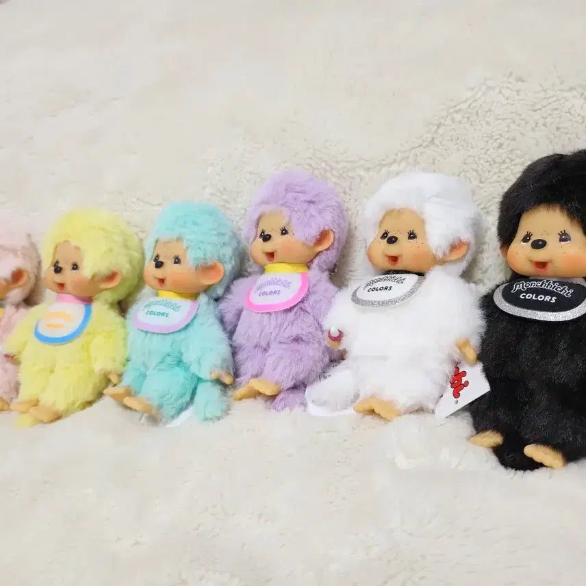 [BUNJANG] Monchhichi Colors Doll Keyring / 일본정품!! 몬치치 몬치치쿤 블랙 화이트