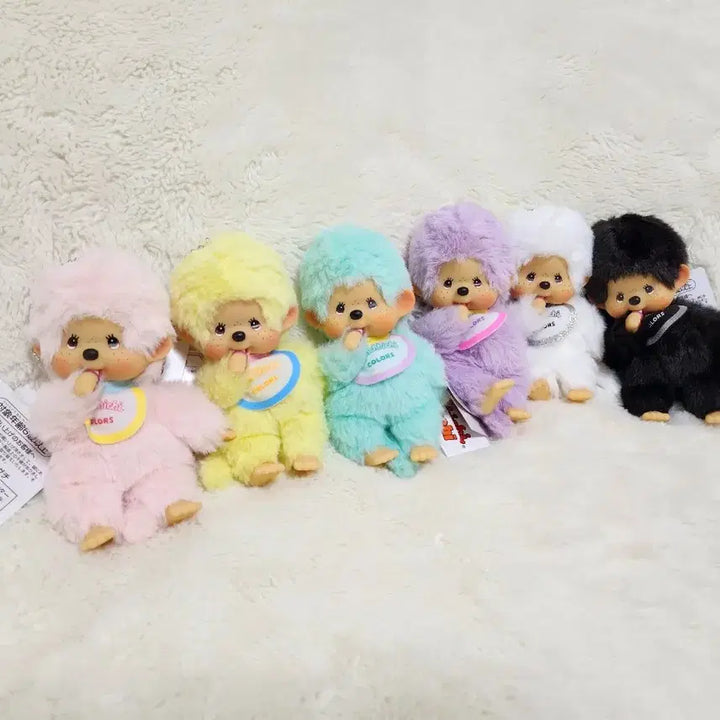 [BUNJANG] Monchhichi Colors Doll Keyring / 일본정품!! 몬치치 몬치치쿤 블랙 화이트
