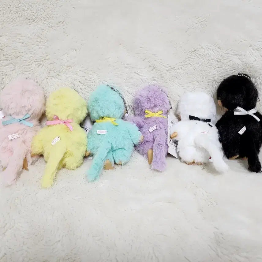 [BUNJANG] Monchhichi Colors Doll Keyring / 일본정품!! 몬치치 몬치치쿤 블랙 화이트