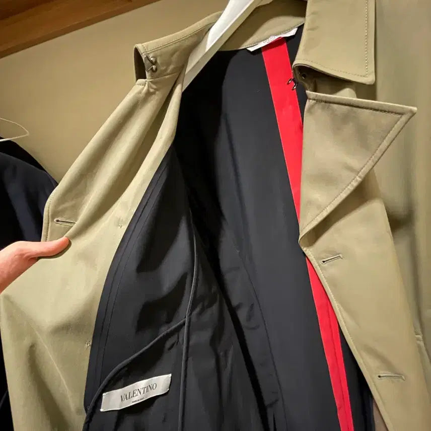 [BUNJANG] Valentino Uomo FW15 Trench Coat (IT46) / 발렌티노 Uomo FW15 트렌치코트 카키 / IT46 (정품)