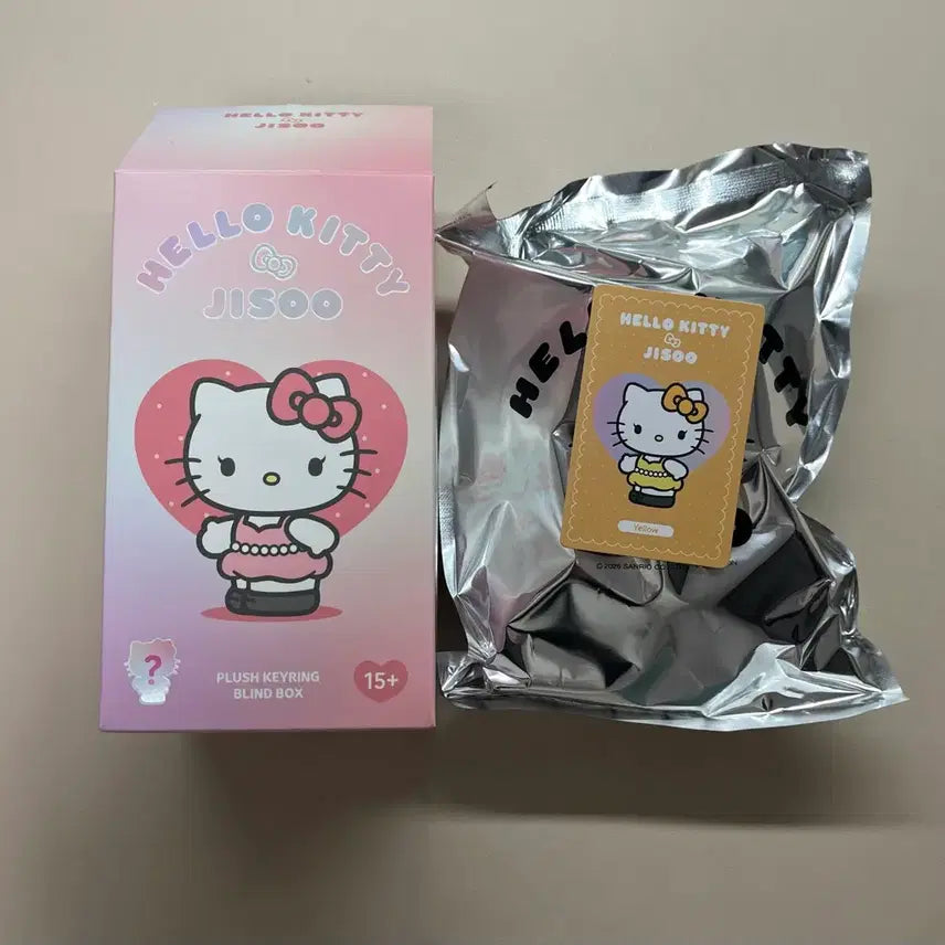 헬로키티 지수 콜라보 인형 키링 옐로우