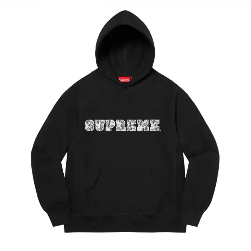 [BUNJANG] Supreme Lace Hoodie Sweatshirt Black / 슈프림 레이스 후드 스웨트셔츠 블랙