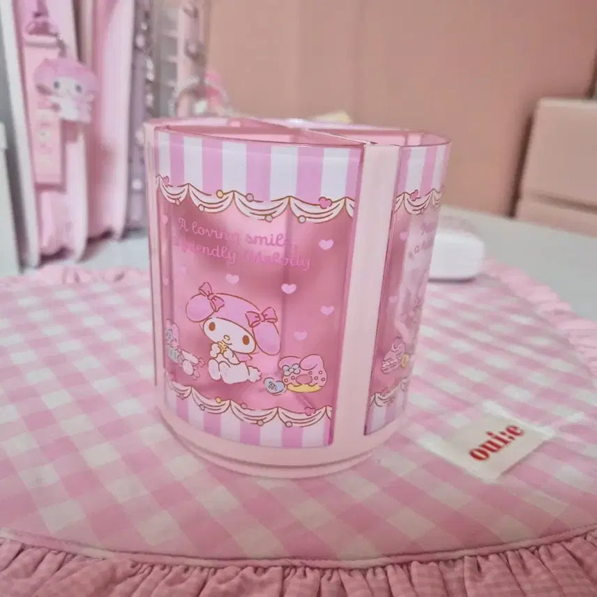 [BUNJANG] Sanrio My Melody Pencil Holder / 다꾸일괄처분(마이멜로디,마멜,연필꽂이,키스컷,산리오,키티,씰스티커,바인더
