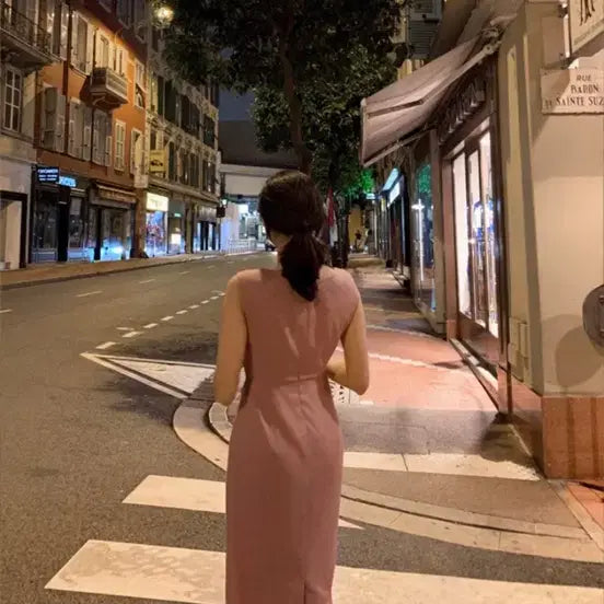 [BUNJANG] Reticella Lydia Pink Midi Dress / 레티첼라 lydia 원피스