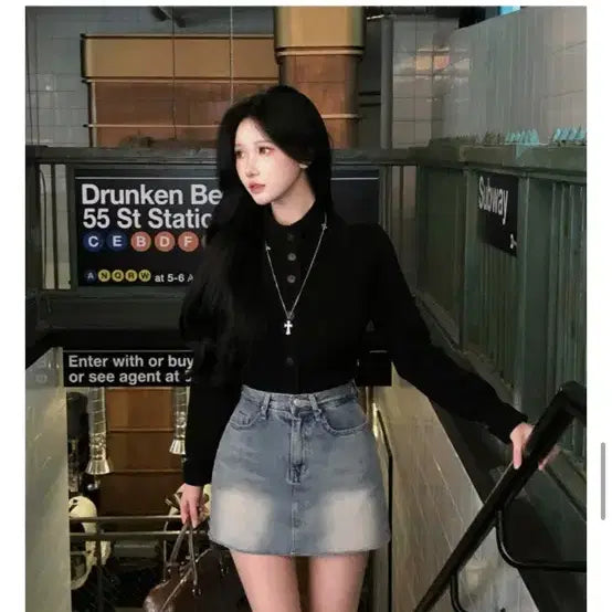 [BUNJANG] Vaidelli Denim Skirt S / 새상품) 베이델리 골반커버 청치마 S