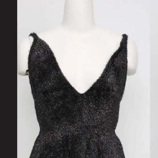 [BUNJANG] OBZEE Glitter Fluffy Peplum Knit Top / 한섬 오브제 OBZEE 글리터 플러피 페플럼 니트탑 블랙 뷔스티에 나시