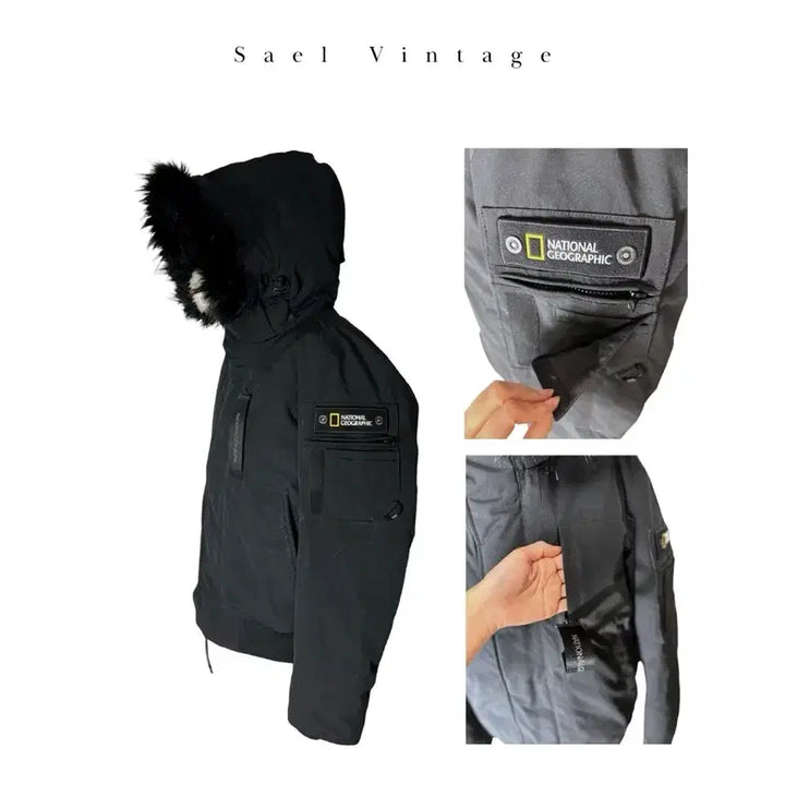 [BUNJANG] National Geographic Taruga Short Padded Jacket / 내셔널지오그래픽 타루가 숏 패딩 M 블랙