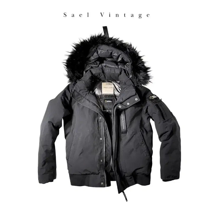 [BUNJANG] National Geographic Taruga Short Padded Jacket / 내셔널지오그래픽 타루가 숏 패딩 M 블랙