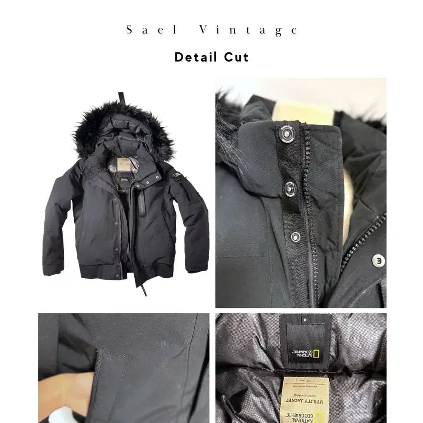 [BUNJANG] National Geographic Taruga Short Padded Jacket / 내셔널지오그래픽 타루가 숏 패딩 M 블랙