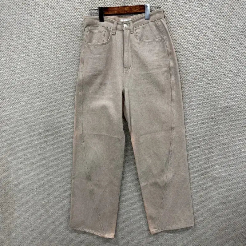 [SOLD OUT] 빈티지 베이지 와이드 데님팬츠 청바지 28인치 M09935