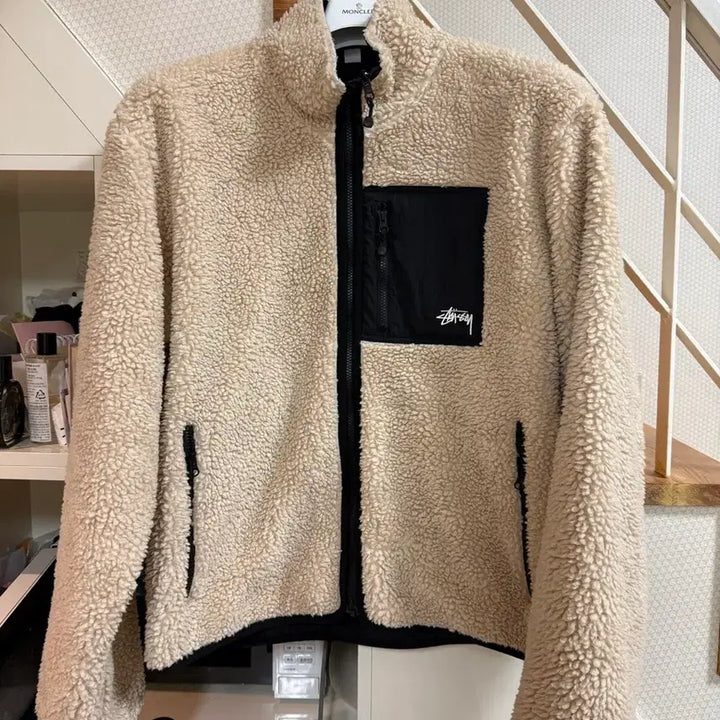 [SOLD OUT] [XXL] 스투시 셰르파 쉐르파 리버시블 플리스 자켓 베이지