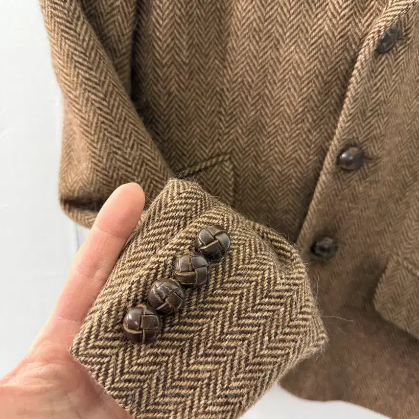 [BUNJANG] Polo Herringbone Wool Alpaca Jacket / 폴로 헤링본 자켓