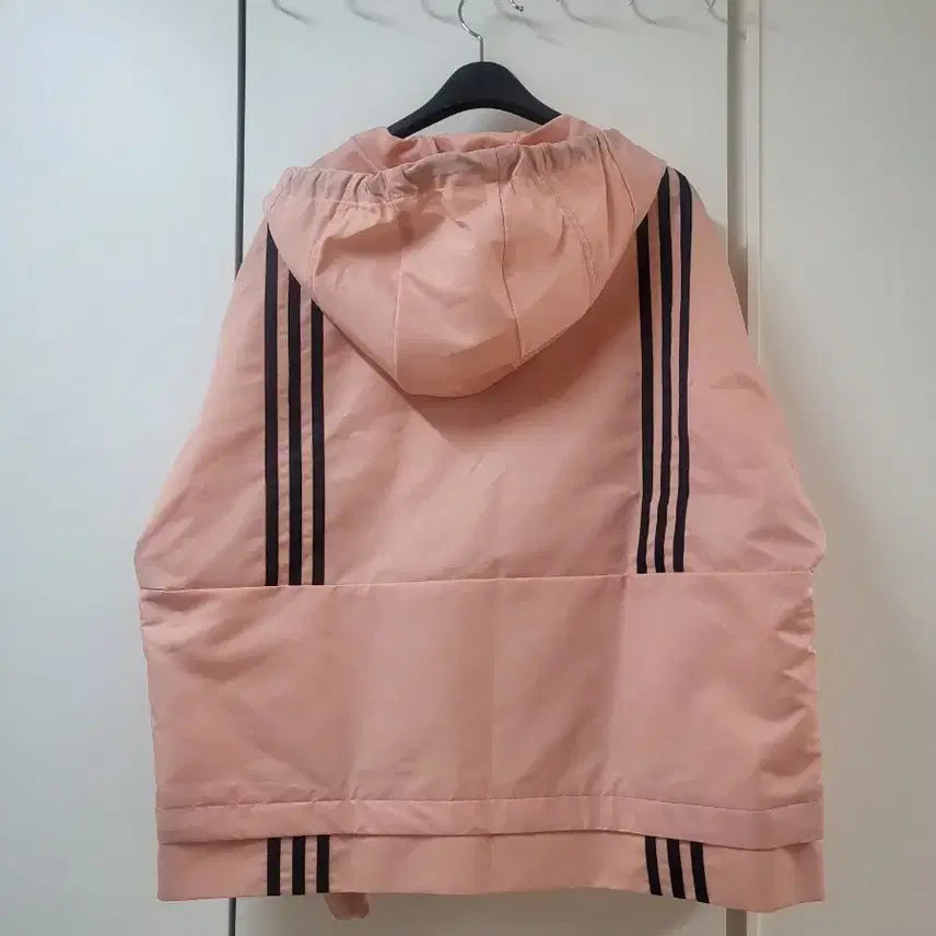 [BUNJANG] Adidas Pink Hooded Windbreaker Jacket / 아디다스 핑크색 후드 바람막이 자켓