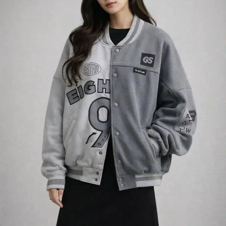 [BUNJANG] G-Star RAW Varsity Loose Bomber Jacket / [여자-85~90 (XS)]지스타로우 바시티 루즈 봄버자켓