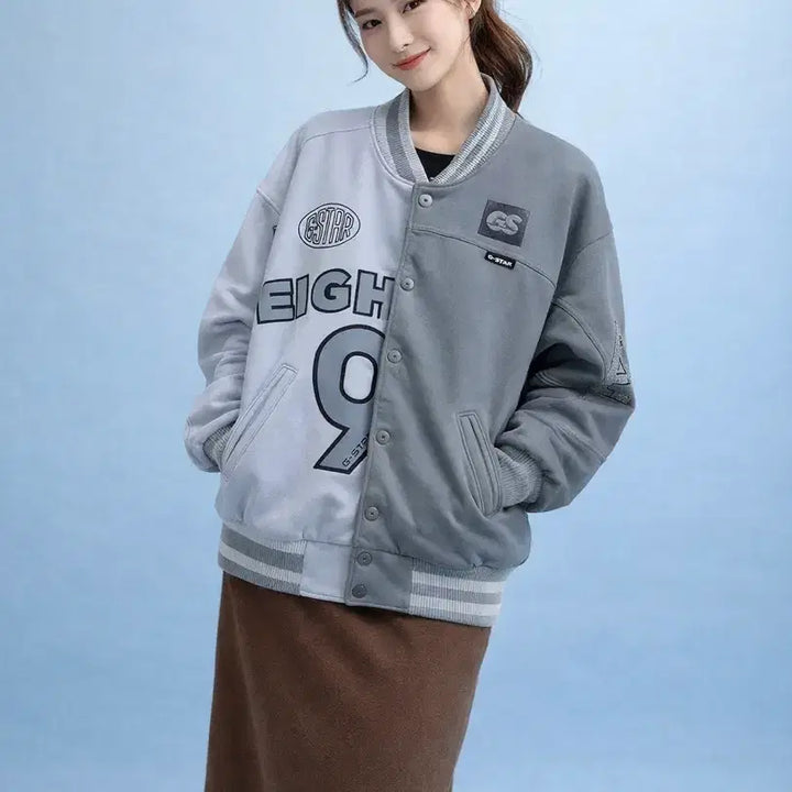 [BUNJANG] G-Star RAW Varsity Loose Bomber Jacket / [여자-85~90 (XS)]지스타로우 바시티 루즈 봄버자켓