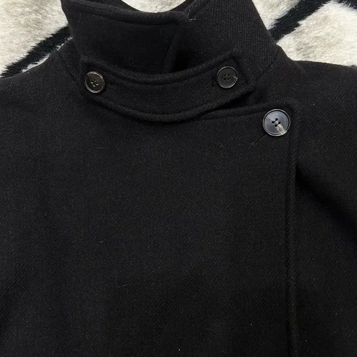 [BUNJANG] OS Wool Blend Long Robe Coat - Dark Brown - Collar Button / [os]킨더살몬 울 혼방 롱 로브 코트/다크브라운/카라버튼