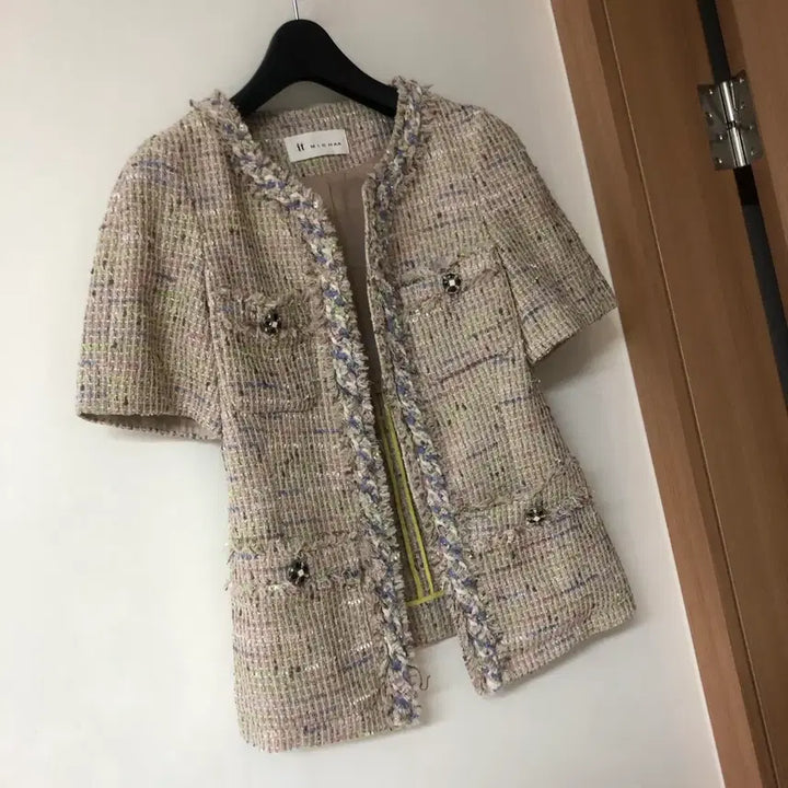 [BUNJANG] It Misha Tweed Jacket for Women / 잇미샤 반팔 트위드 자켓 올드머니룩 출근룩 하객룩 결혼식