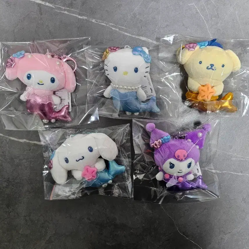 [BUNJANG] Sanrio Mermaid Doll Keyring Bundle Set / 산리오 인어공주 인형키링 일괄