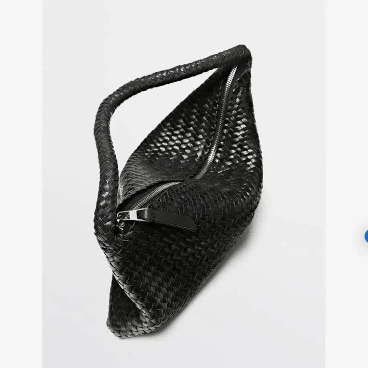 [SOLD OUT] 마시모두띠 브레이디드 스몰 레더 숄더백 블랙