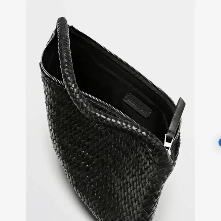 [SOLD OUT] 마시모두띠 브레이디드 스몰 레더 숄더백 블랙