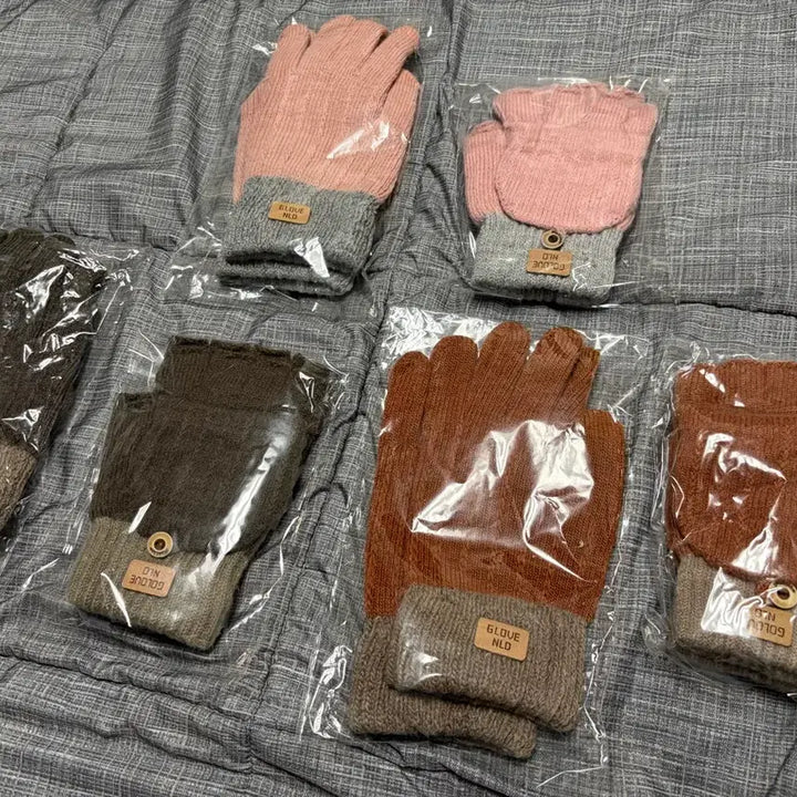 [BUNJANG] Knit Gloves / 니트 장갑 벙어리 / 손가락 분리형 새상품