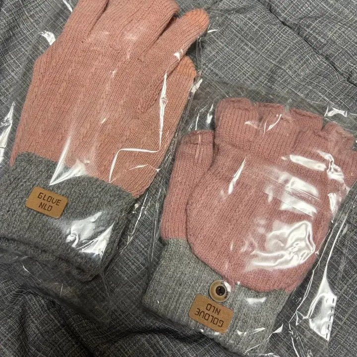 [BUNJANG] Knit Gloves / 니트 장갑 벙어리 / 손가락 분리형 새상품