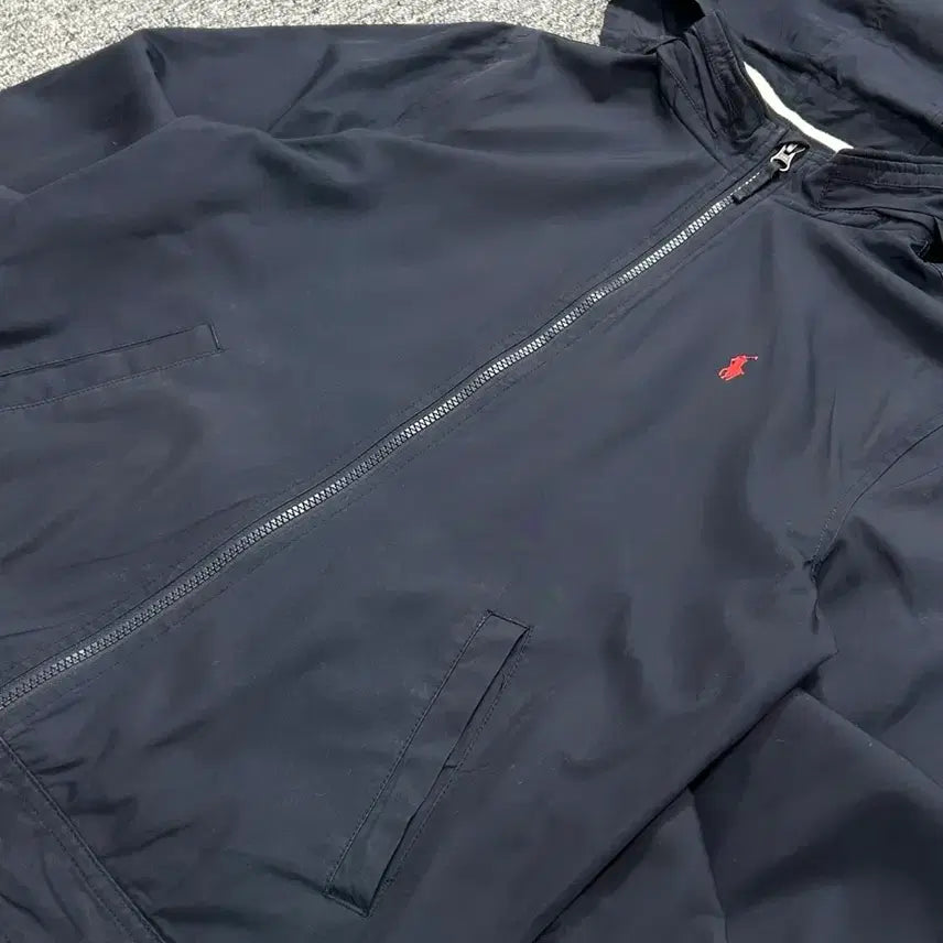 [BUNJANG] Polo Ralph Lauren Navy Poly-Shell Blouson Jacket / 폴로 랄프로렌 네이비 폴리쉘 블루종 자켓